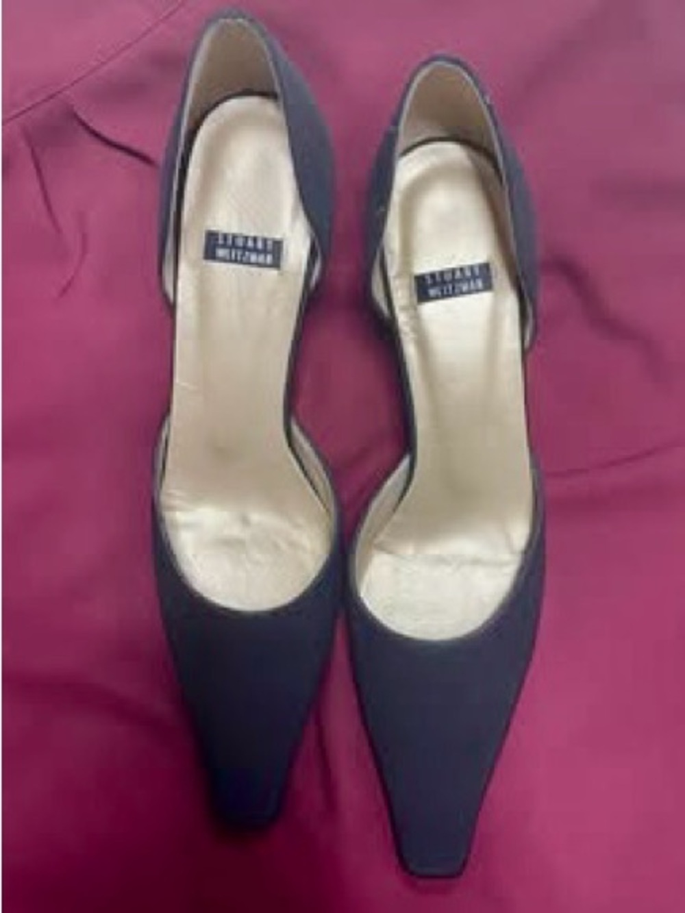 Black Stuart Weitzman pointed-toe pumps 6.5 AAA